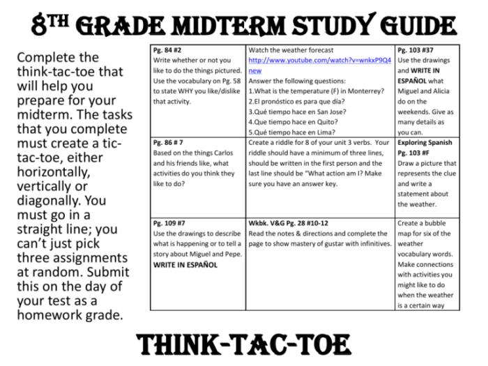 Sem. 2 midterm: grammar and vocabulary a