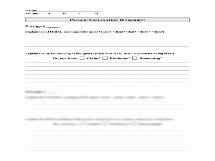 Classification of evidence worksheet answers