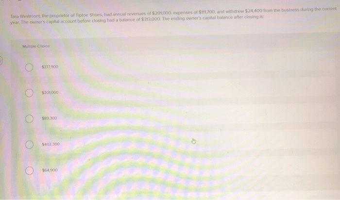Proprietor westmont tiptoe withdrew revenues expenses capital ara atleast sentences answer